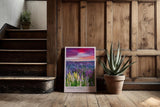 Paul Sinus Kunstdruck 40x60cm Lupinen Sonnenuntergang Blumenwiese Farbenpracht Natur Lupine Sunset