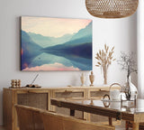 Paul Sinus Wandbild 120x80cm Alpensee See Alpen Berge Landschaft Bäume Natur