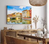 Paul Sinus Wandbild 120x80cm Kopenhagen Kanal Dänemark traditionelle Häuser