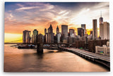 Paul Sinus Wandbild 120x80cm New York Manhattan Wolkenkratzer Skyline Sonnenuntergang