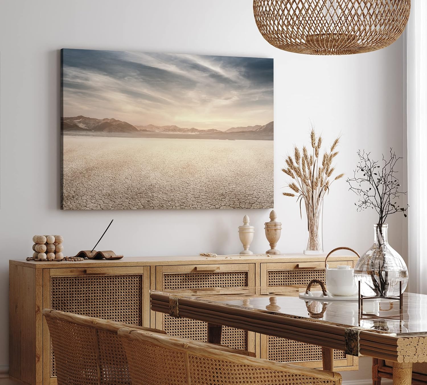 Paul Sinus Wandbild 120x80cm Wüstenlandschaft Wüste Berge Horizont Himmel