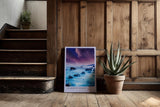 Paul Sinus Kunstdruck 40x60cm Stardust Coast – traumhafte Küstenlandschaft unter violettem Sternenhimmel