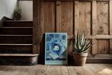 Paul Sinus Kunstdruck 40x60cm Agave Naturstruktur stachelig Pflanze Makro blau Armored Bloom