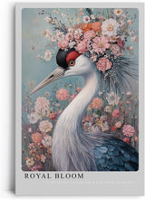Paul Sinus Leinwandbild 40x60cm Blühender Kranich majestätisch elegant harmonisch kunstvolle Wandkunst surreal faszinierend sanfte Farben detailreich