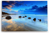 Paul Sinus Wandbild 120x80cm Strand Meer Felsen Steine Abend Horizont Natur