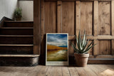 Paul Sinus Kunstdruck 40x60cm Schilf See Spiegelung Natur Berge Stille Landschaft Mirror Reeds
