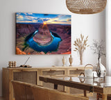 Paul Sinus Wandbild 120x80cm Horseshoe Bend Arizona USA Colorado River Sonnenuntergang