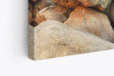 Paul Sinus Wandbild 120x80cm Felsen Meer roter Himmel Horizont Berge Sonnenuntergang