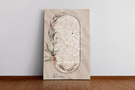 Paul Sinus Bilderrahmen individuell und einzigartig mit deinen GPS Koordinaten und Namen. 30cm x 42cm Holz Wechselrahmen mit Glas und Passepartout. (ohne Rahmen)