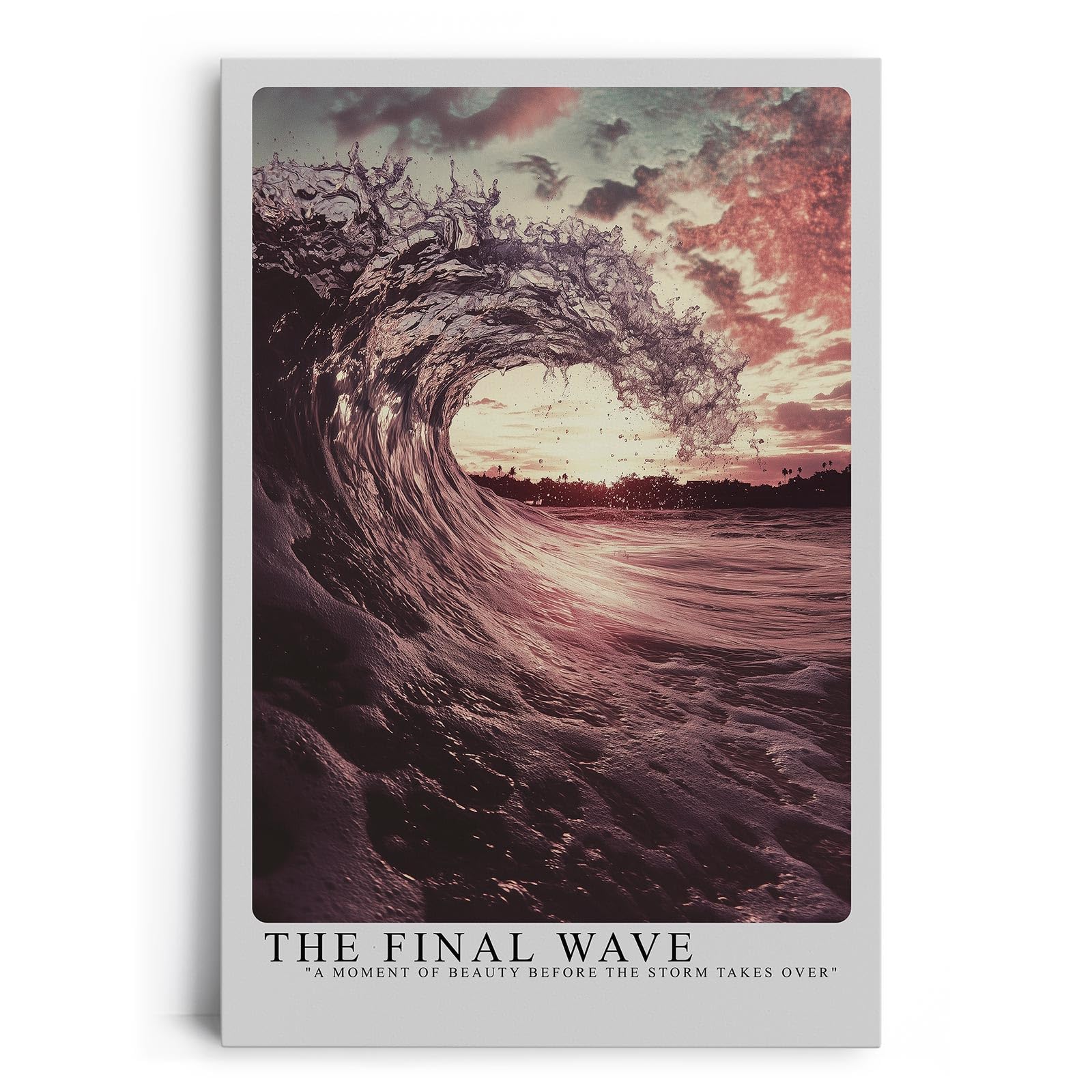 Paul Sinus Leinwandbild 80x120cm The Final Wave – Dramatische Wellenkunst mit stürmischer Brandung, beeindruckender Wasserdynamik
