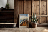 Paul Sinus Kunstdruck 40x60cm Ocean Journey mit Holzdeck eines Segelboots und Blick aufs offene Meer