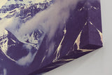Sinus Art Wandbild 120x80cm Schneebedeckte Berge und nebelverhangene Täler in beeindruckender Komposition