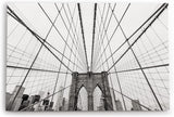 Paul Sinus Wandbild 120x80cm New York Manhattan Wolkenkratzer Brooklyn Bridge Grau