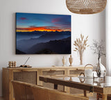 Paul Sinus Wandbild 120x80cm Berge Gebirge Sonnenuntergang Berglandschaft Nacht