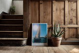 Paul Sinus Kunstdruck 40x60cm Ocean Glide Segelboot bei Sonnenlicht White Sails Under Blue Sky