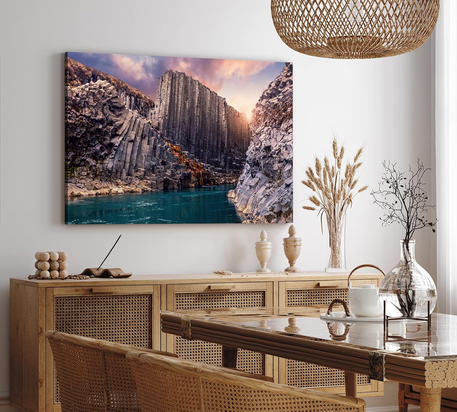 Paul Sinus Wandbild 120x80cm Studlagil Canyon Island Schlucht Felsformation Fluss