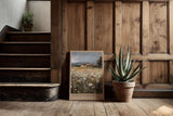 Paul Sinus Kunstdruck 40x60cm Cottage in Bloom – Wildblumenwiese mit Landhaus unter weitem Himmel in malerischer Landschaft