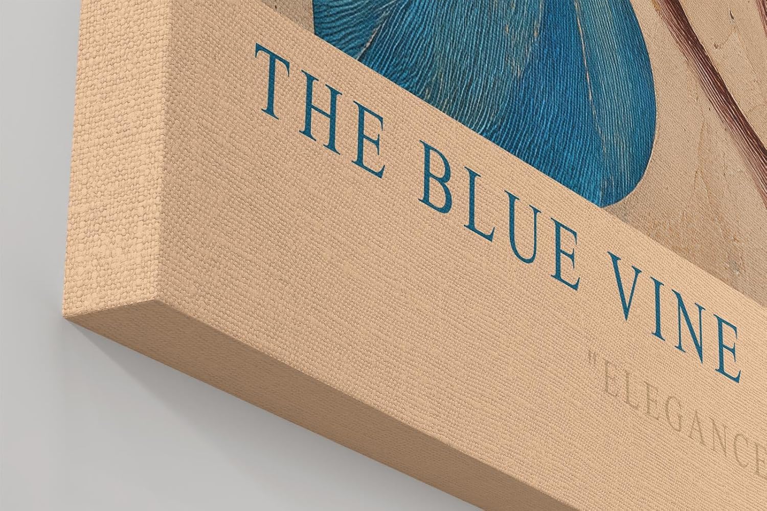 Paul Sinus Wandbild in 40x60cm The Blue Vine Botanische Illustration einer blauen Kletterpflanze mit feinen Blüten und Blättern