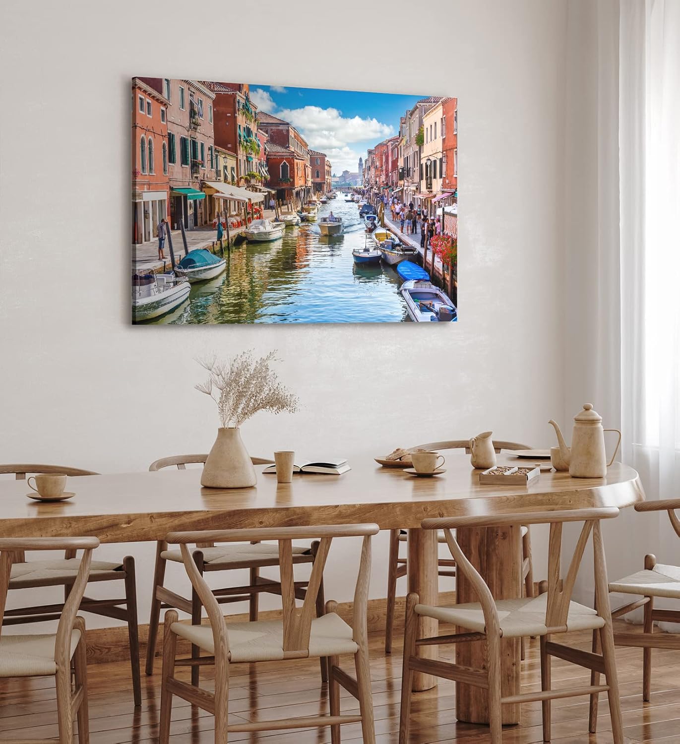 Paul Sinus Wandbild 120x80cm Italien Venedig Boote Altstadt Kanal Sommer