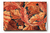 Sinus Art Wandbild 120x80cm Dynamisches Blattmotiv in warmen Rottönen auf dunklem Hintergrund in ornamentaler Form