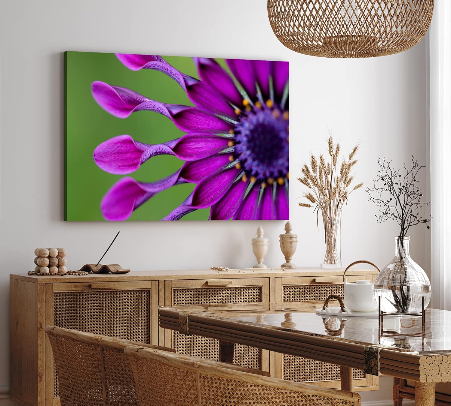 Paul Sinus Wandbild 120x80cm Blume Blüte Violett Kapkörbchen Sommer Nahaufnahme