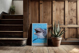 Paul Sinus Kunstdruck 40x60cm Water's Playful Spirit – Fröhlicher Delfin im klaren Wasser in lebendiger Nahaufnahme
