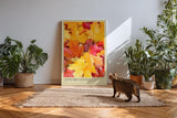 Paul Sinus Kunstdruck 40x60cm Autumn Leaves – leuchtende Herbstblätter in Gold, Rot und Orange