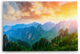 Paul Sinus Wandbild 120x80cm Huangshan Gebirge China Berge Landschaft Sonnenuntergang