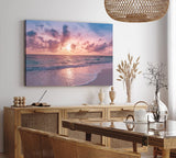 Paul Sinus Wandbild 120x80cm Horizont Meer Sonnenuntergang Strand Himmel