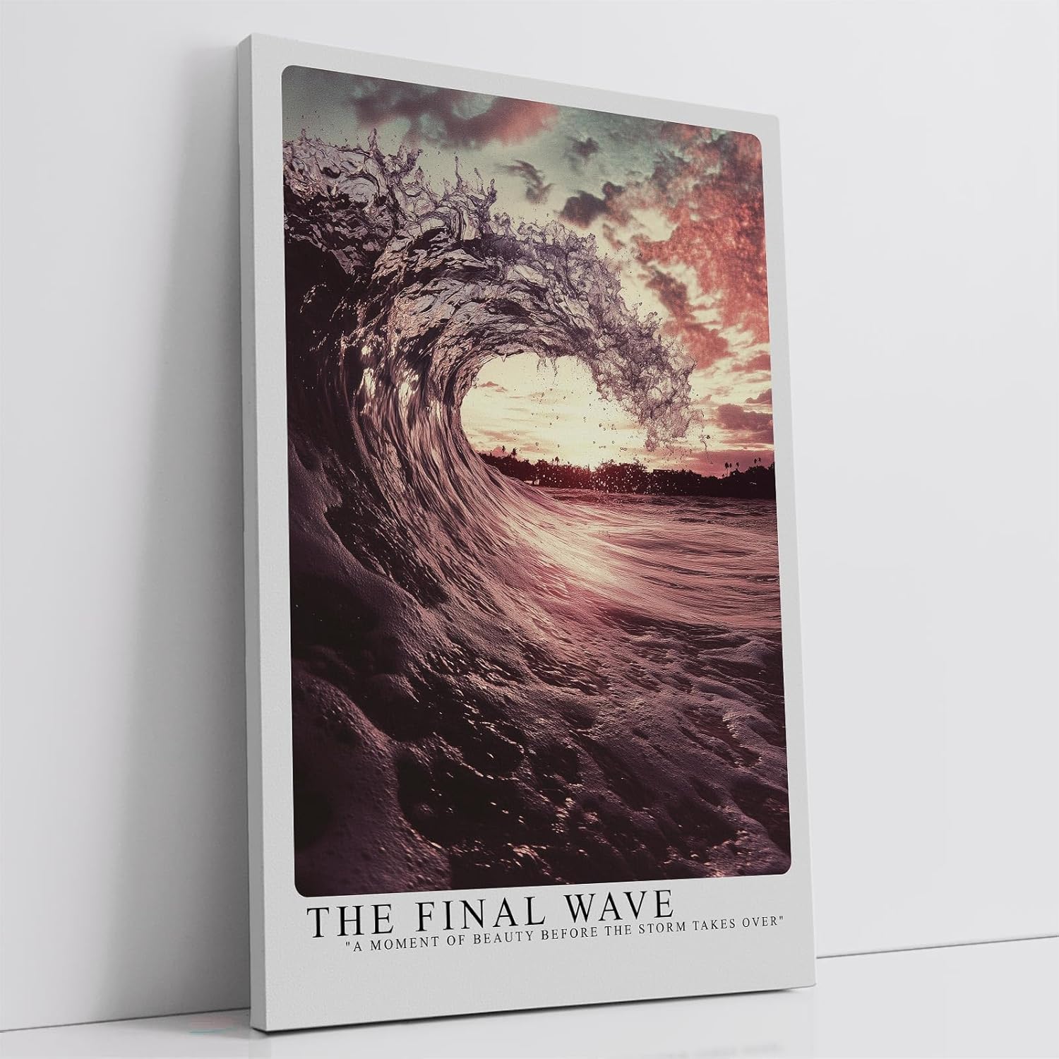 Paul Sinus Leinwandbild 80x120cm The Final Wave – Dramatische Wellenkunst mit stürmischer Brandung, beeindruckender Wasserdynamik