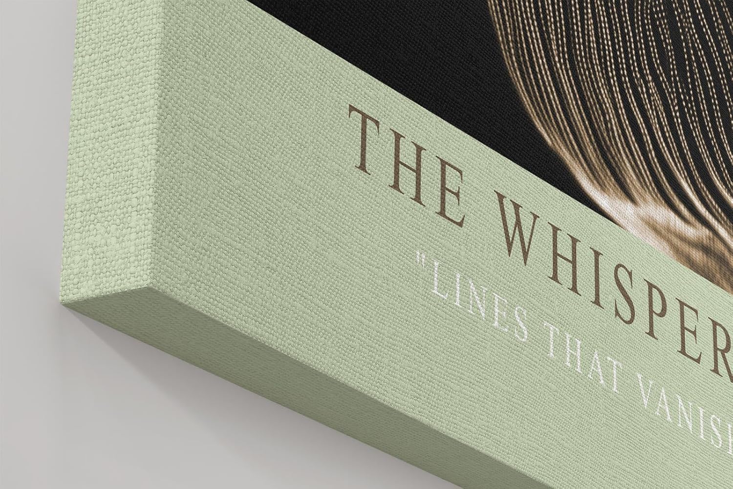 Paul Sinus Wandbild in 40x60cm The Whispering Depths – Organische Linienformen in Gold-Braun-Tönen mit tiefer plastischer Wirkung