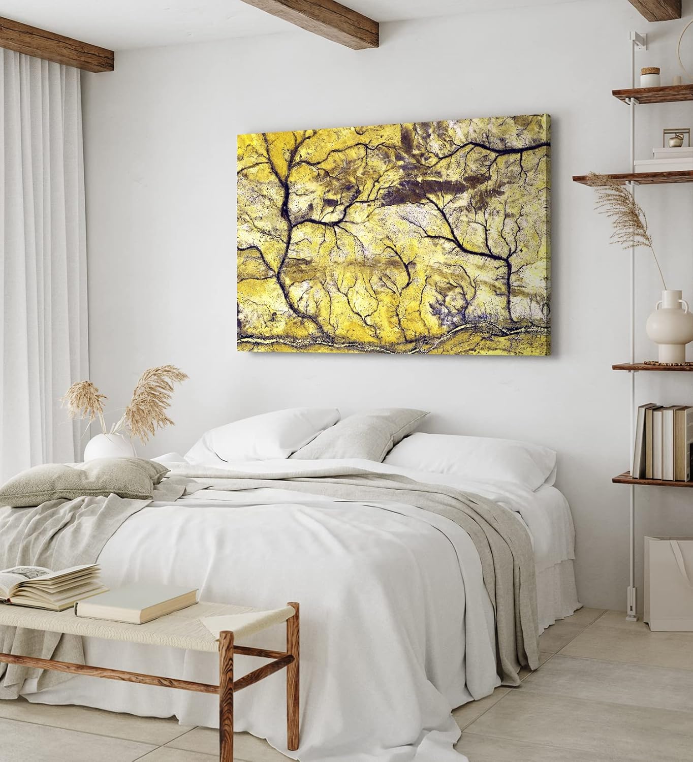 Paul Sinus Wandbild 120x80cm Luftaufnahme von der Erde Vogelperspektive Flussadern