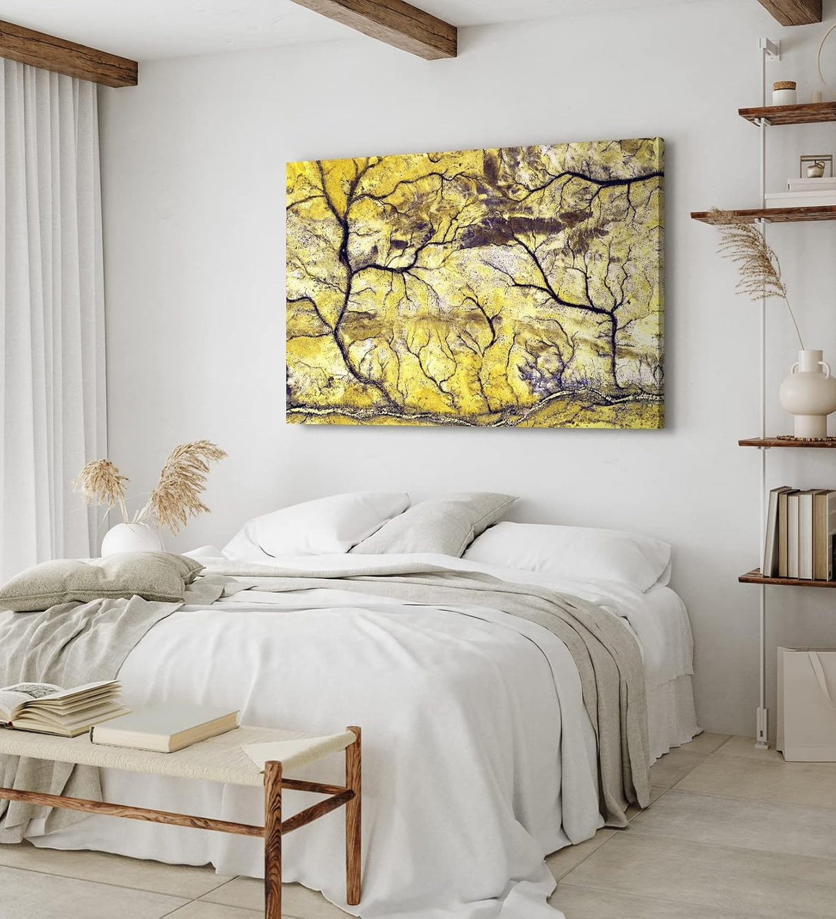 Paul Sinus Wandbild 120x80cm Luftaufnahme von der Erde Vogelperspektive Flussadern