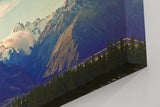 Sinus Art Wandbild 120x80cm Die schneebedeckten Berge vor blauem Himmel vermitteln Weite, Kraft und Naturerlebnis