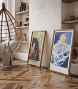 Paul Sinus Leinwandbild 60x90cm majestätische Mondschein-Berglandschaft mit texturreichen Strukturen – kunstvolles Leinwandbild für moderne Raumgestaltung
