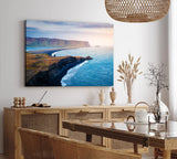 Paul Sinus Wandbild 120x80cm Kirkjufjara Beach Island Meer Küste Klippen Berge