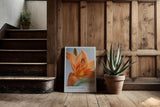 Paul Sinus Kunstdruck 40x60cm Orange Flare Lilie Makro Blume Orange Nahaufnahme Pflanze