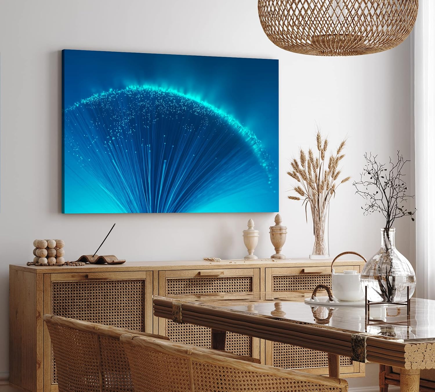 Paul Sinus Wandbild 120x80cm Blaues Bild Kunstvoll Fotokunst