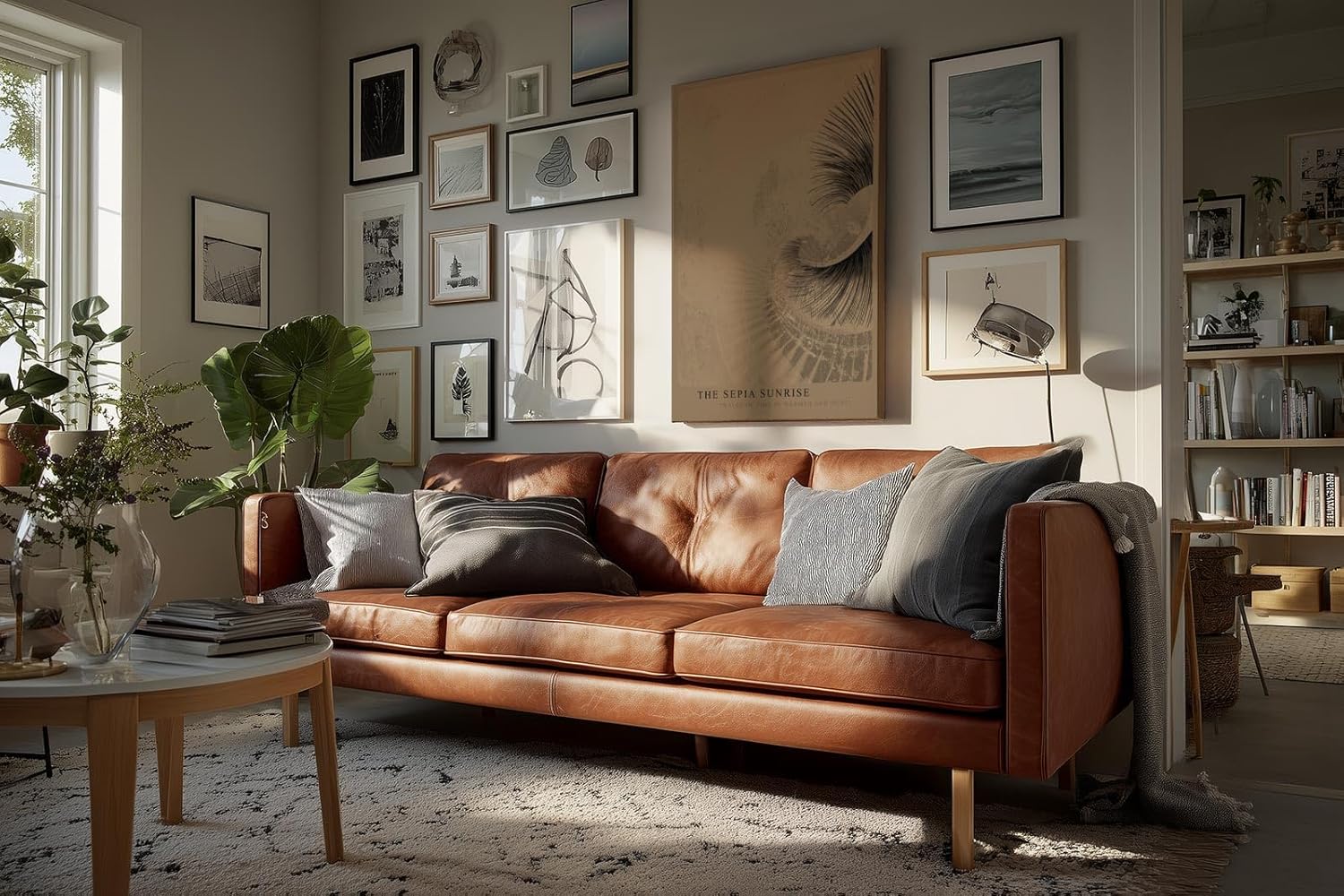 Paul Sinus Wandbild in 40x60cm The Sepia Sunrise – Zeitlose Wellen in warmen Sepiatönen für stilvolle Räume