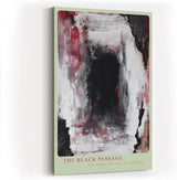Paul Sinus Wandbild in 40x60cm The Black Passage – Ausdrucksstarke abstrakte Kunst in Schwarz, Weiß und Rot