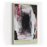 Paul Sinus Wandbild in 40x60cm The Black Passage – Ausdrucksstarke abstrakte Kunst in Schwarz, Weiß und Rot