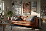 Paul Sinus Wandbild in 40x60cm Pure Beauty hyperrealistisches Porträt eines grünen Auges umgeben von Wasserperlen