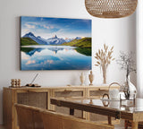 Paul Sinus Wandbild 120x80cm Bachalpsee Schweiz Alpensee See Landschaft Berggipfel
