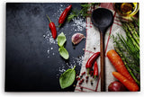 Paul Sinus Wandbild 120x80cm Gewürze Holzlöffel Küche Essen Kochen Obst