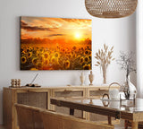 Paul Sinus Wandbild 120x80cm Sonnenblumen Blumenfeld Sonnenblumenfeld Sonne Gelb