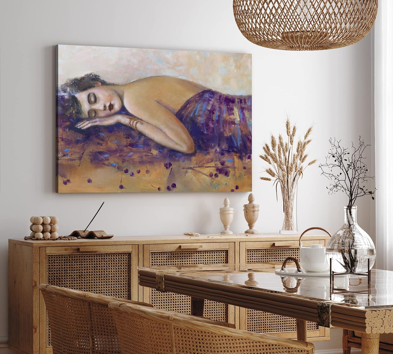 Paul Sinus Wandbild 120x80cm Schöne junge Frau Kunstvoll Liebe Lippen Kirschen