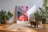 Paul Sinus Kunstdruck 40x60cm Spektralrose in Nahaufnahme – Farbenwunder der Natur in kunstvoller Struktur