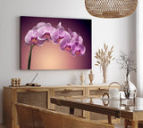 Paul Sinus Wandbild 120x80cm Orchidee Blume Blüten Rosa Kunstvoll Rosa