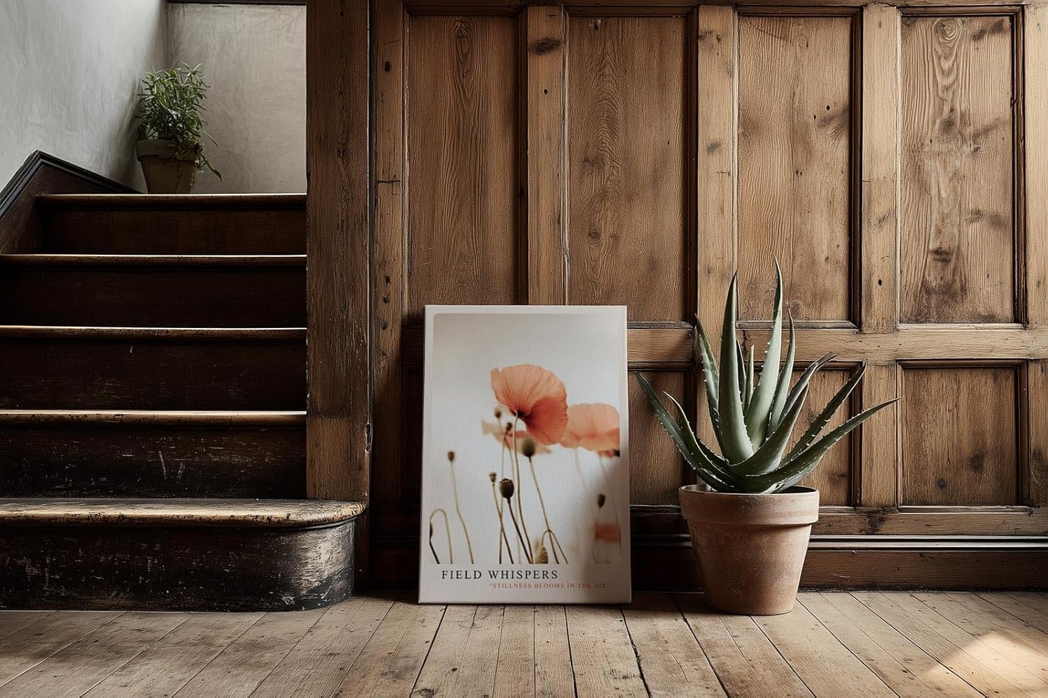 Paul Sinus Kunstdruck 40x60cm Field Whispers – Zarte Mohnblumen im Gegenlicht als poetisches Naturmotiv in sanften Tönen