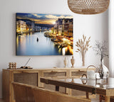 Paul Sinus Wandbild 120x80cm Venedig Abend Gondel Italien Sonnenuntergang